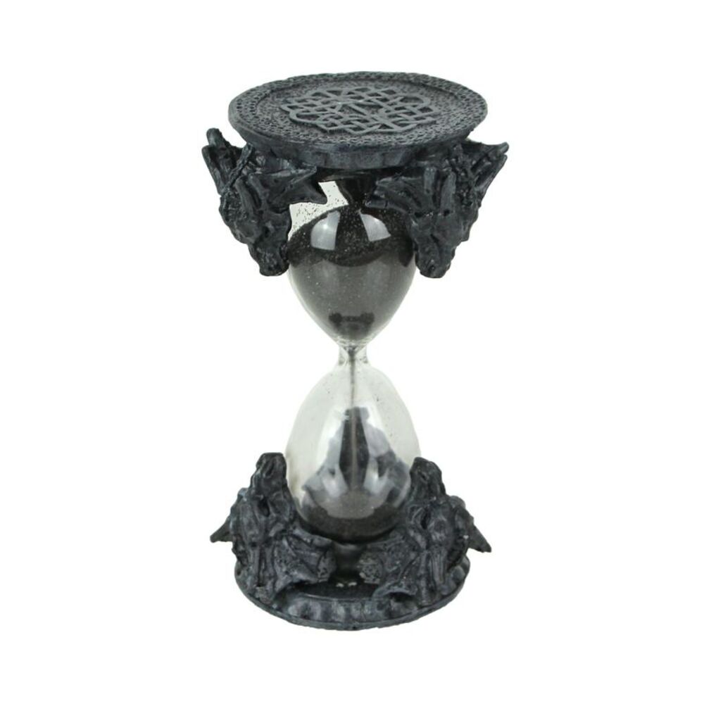 Stone Finish Gothic Medieval Dragon Head Black Sand Timer